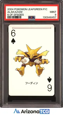 Pokemon 2004 Alakazam 6 Of Spades Playing Card LeafGreen Japanese PSA 9 - Image 1