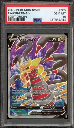 Pokemon Giratina V Lost Origin Full Art #185 PSA 10 Gem Mint - Image 1