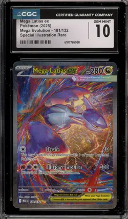 Pokemon Mega Latias ex Mega Evolution Special Illustration Rare #181 CGC 10 - Image 1