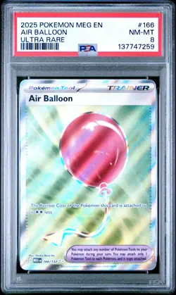 2025 POKEMON MEG EN-MEGA EVOLUTION ULTRA RARE #166 AIR BALLOON PSA 8 - Image 1
