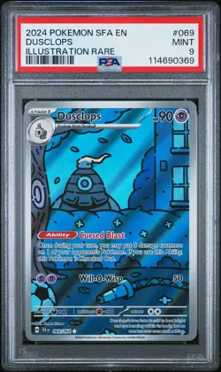 2024 POKEMON SFA EN-SHROUDED FABLE ILLUSTRATION RARE #069 DUSCLOPS PSA 9 - Image 1