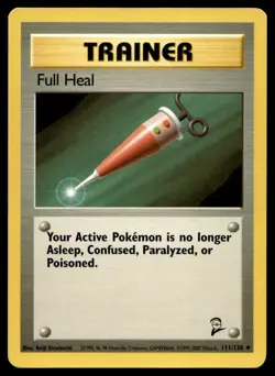 Full Heal 111/130 Pokemon Card Base Set 2 Uncommon Trainer Near Mint M44 - Image 1