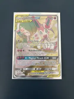 Pokemon Gardevoir & Sylveon GX TAG TEAM Ultra Rare Full Art Holo Card 205/214 - Image 1