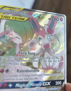 Pokemon Gardevoir & Sylveon GX TAG TEAM Ultra Rare Full Art Holo Card 205/214 - Image 4