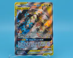 RESHIRAM & ZEKROM GX Tag Team 222/236 Pokemon Sm-Cosmic Eclipse VG+ - Image 1