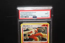 2008 Pokemon Diamond & Pearl Great Encounters Blaziken Holo #1/106 PSA 9 Mint - Image 3