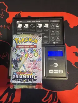 21.87g HEAVY - Pokemon TCG Prismatic Evolution Booster Pack! Possible GOD U - Image 1