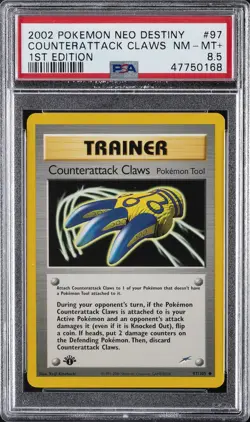 2002 POKEMON NEO DESTINY 1ST EDITION #97 COUNTERATTACK CLAWS PSA 8.5 - Image 1