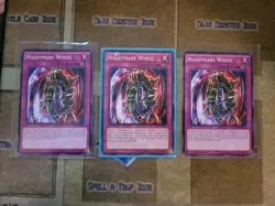 YUGIOH 3X NIGHTMARE WHEEL COMMON 1ST ED NM (SDOK,MIL1,SDMA) MIX - Image 1