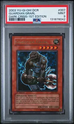 YUGIOH PSA 9 Guardian Grarl DCR-007 Dark Crisis 1st Edition - Image 1