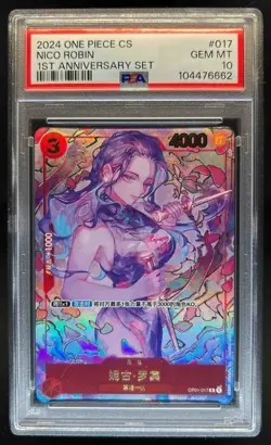 2022 One Piece Chinese 1st Anniversary Set Nico Robin #017 PSA 10 GEM MINT - Image 1