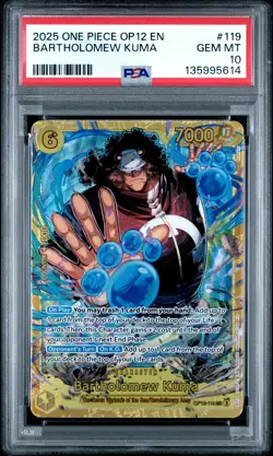 2025 ONE PIECE OP12-LEGACY OF THE MASTER #119 BARTHOLOMEW KUMA PSA 10 - Image 1