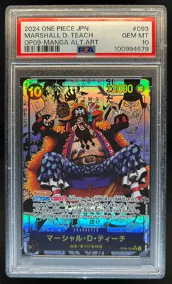 2024 One Piece Japanese Marshall D Teach Manga Alt Art #093 PSA 10 GEM MINT - Image 1