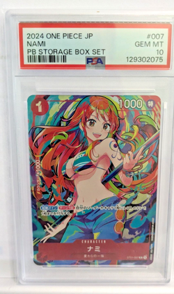 2024 ONE PIECE #007 NAMI JAPANESE PREMIUM BOOSTER STORAGE BOX SET PSA 10 - Image 1