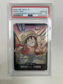 PSA 10 ONE PIECE Card Japanese 2025 CHAMPIONSHIP 2024 WORLD FINAL DON!! CARD - Image 3