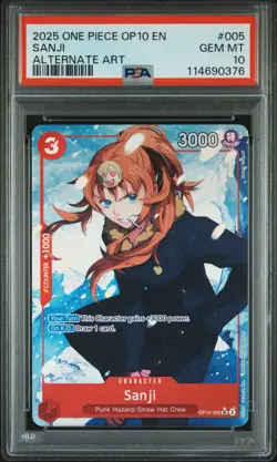 2025 ONE PIECE OP10-ROYAL BLOOD ALTERNATE ART #005 SANJI PSA 10 - Image 1