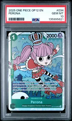 2025 ONE PIECE OP12-LEGACY OF THE MASTER #034 PERONA PSA 10 - Image 1
