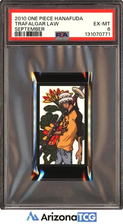 One Piece 2010 Trafalgar Law September One Piece Hanafuda PSA 6 - Image 1