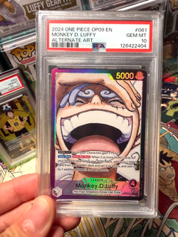2024 ONE PIECE OP09-EMPERORS IN THE NEW WORLD #061 MONKEY D. LUFFY PSA 10 - Image 1