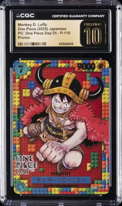2025 ONE PIECE JPN PC: ONE PIECE DAY'25, PROMO MONKEY D. LUFFY CGC 10 PRISTINE - Image 1
