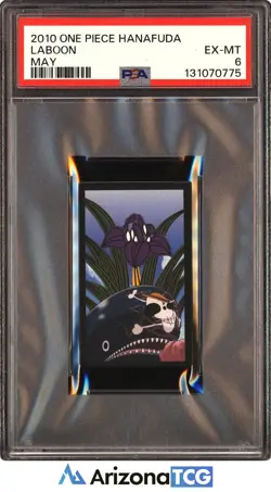 One Piece 2010 Laboon May One Piece Hanafuda PSA 6 - Image 1