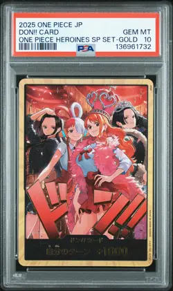 2025 ONE PIECE JAPANESE ONE PIECE HEROINES SPECIAL SET GOLD DON!! CARD PSA 10 - Image 1