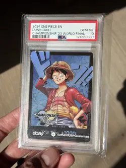 WORLD FINAL DON!! Luffy One Piece 2023 Championship Promo English PSA 10 - Image 4