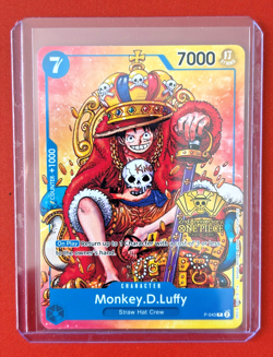 One Piece Card Game Monkey.D.Luffy P-043 2nd Anniversary Promo Card - Image 1