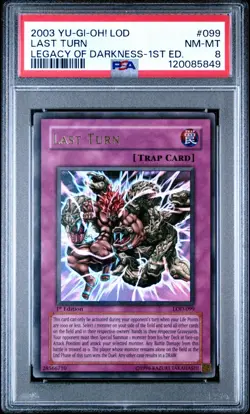 LEGACY OF DARKNESS LOD-099 LAST TURN PSA 8 1ST EDITION YUGIOH 2003 - Image 1