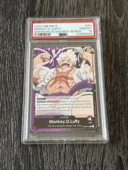 2024 ONE PIECE OP09-EMPERORS IN THE NEW WORLD #061 MONKEY D. LUFFY PSA 10 - Image 1