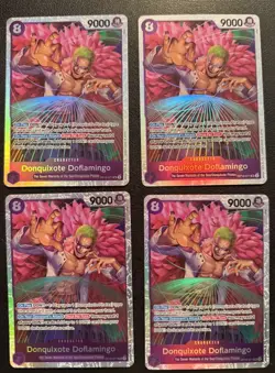 4x Donquixote Doflamingo OP10-071 - One Piece TCG English - SR Foil Playset NM - Image 1
