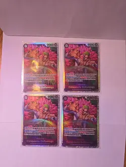 4x Donquixote Doflamingo OP10-071 - One Piece TCG English - SR Foil Playset NM - Image 1