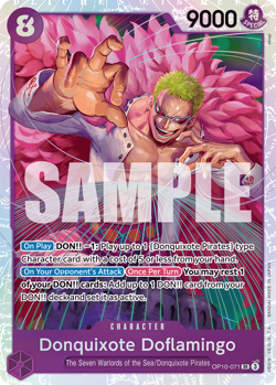Donquixote Doflamingo OP10-071 Foil ** Royal Blood ** English One Piece TCG - Image 1