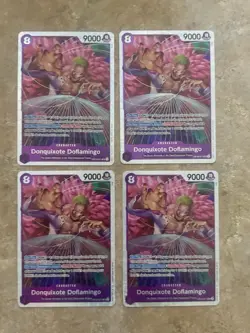 4x Donquixote Doflamingo OP10-071 - One Piece TCG English - SR Foil Playset NM - Image 1