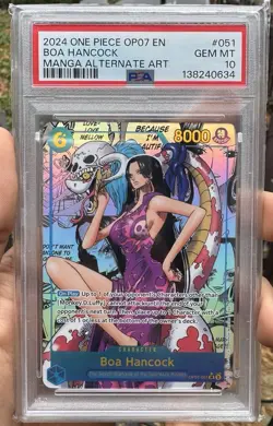 2024 ONE PIECE OP07 500 YEARS IN THE FUTURE 051 BOA HANCOCK MANGA ALT ART PSA 10 - Image 1