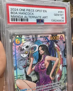 2024 ONE PIECE OP07 500 YEARS IN THE FUTURE 051 BOA HANCOCK MANGA ALT ART PSA 10 - Image 3
