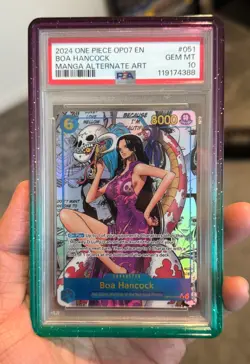 2024 ONE PIECE OP07 500 YEARS IN THE FUTURE 051 BOA HANCOCK MANGA ALT ART PSA 10 - Image 1