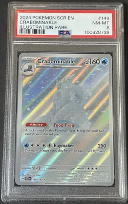 2024 POKEMON SCR EN-STELLAR CROWN ILLUSTRATION RARE #149 CRABOMINABLE PSA 8 - Image 1