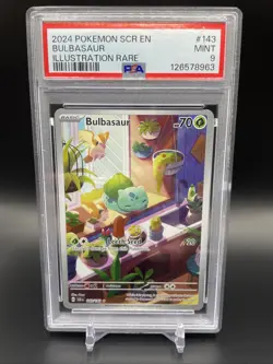 Bulbasaur 143/142 Illustration Rare Scr En-stellar Crown Pokemon PSA 9 - Image 1
