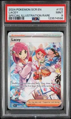 2024 POKEMON SCR EN-STELLAR CROWN SPECIAL ILLUSTRATION RARE #172 LACEY PSA 9 - Image 1