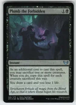 Plumb the Forbidden Foil Strixhaven: School of Mages 81 U NM MTG - Image 1