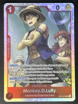 Monkey.D.Luffy OP14-013 SR The Azure Sea's Seven One Piece Card TCG - Image 1