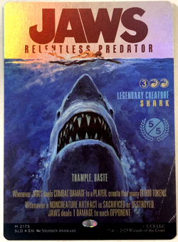 MTG Jaws, Relentless Predator (Rainbow Foil) Secret Lair x Jaws 2175 NM - Image 1