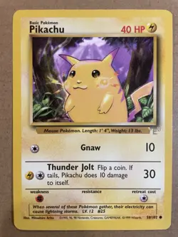 Pokemon Pikachu TCG Yellow Cheeks E3 Promo Card 58/102 - Image 1