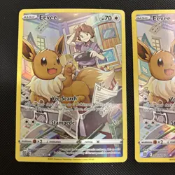 x2 Eevee TG11/TG30 Brilliant Stars Sword & Shield Holo Rare Pokemon TCG Card NM - Image 2