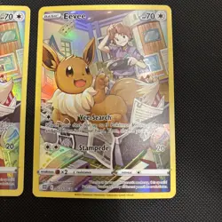x2 Eevee TG11/TG30 Brilliant Stars Sword & Shield Holo Rare Pokemon TCG Card NM - Image 3