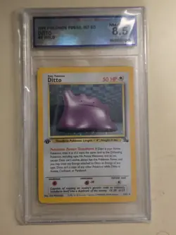 1999 Pokemon Fossil Ditto Holo 1st Edition Pokemon Card #3 DSG 8.5 NM-MT - Image 1