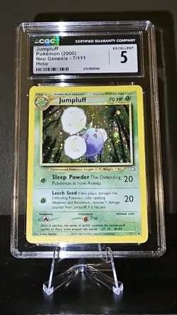 Jumpluff CGC Excellent 5 Pokemon (2000) Neo Genesis 7/111 Holo Slab Card - Image 1