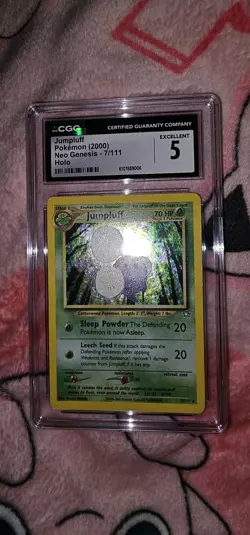 Jumpluff CGC Excellent 5 Pokemon (2000) Neo Genesis 7/111 Holo Slab Card - Image 2