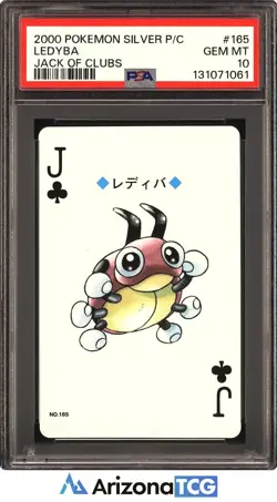 Pokemon 2000 Ledyba 165 Jack Of Clubs Silver Playing Card Japanese PSA 10 - Image 1